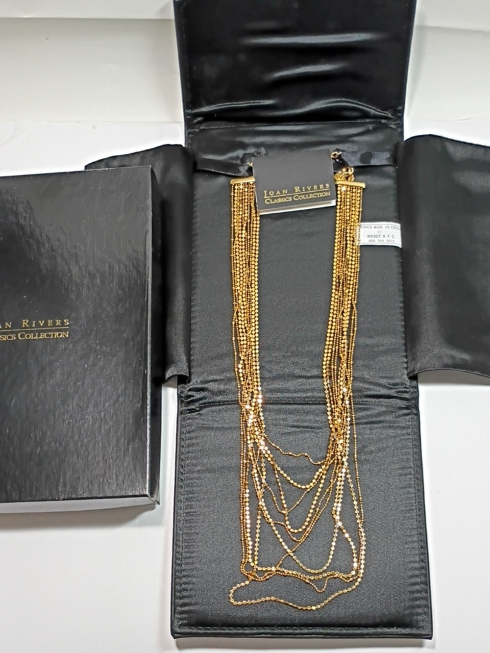 Joan Rivers Gold Multi-Strand Beaded Necklace New In Box